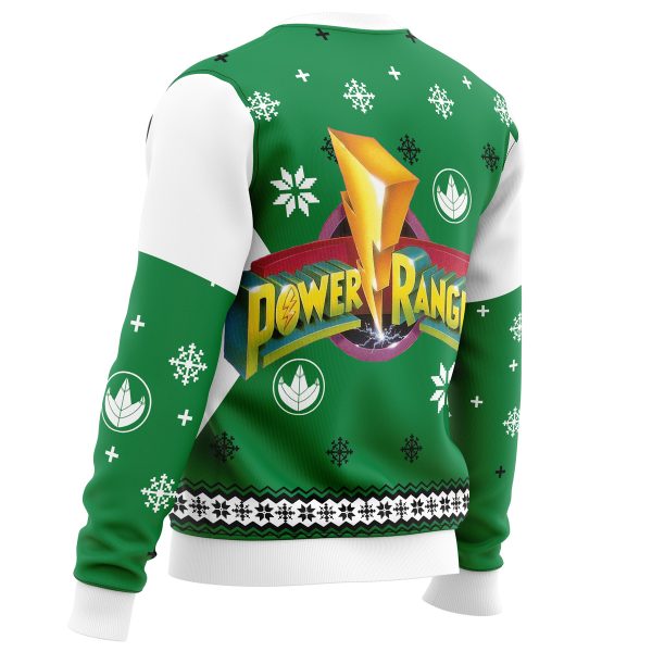 Mighty Morphin Power Rangers Green Ugly Christmas Sweater - Image 3