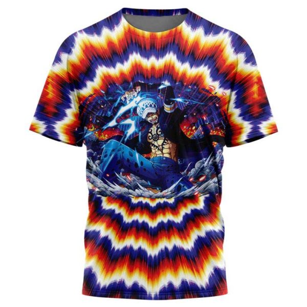 One Piece Fractal Explosion Trafalgar Law T-Shirt - Image 3