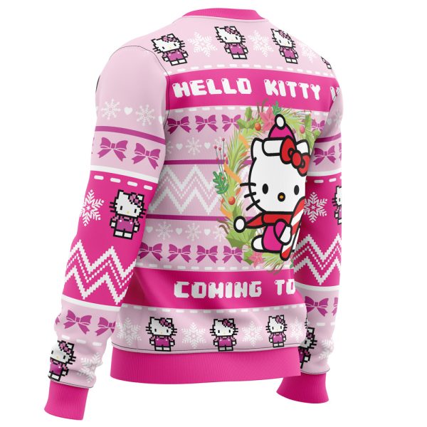 Hello Kitty is Coming to Town Ugly Christmas Sweater - Image 3