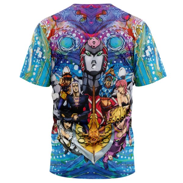 Trippy Golden Wind Squad Jojo's Bizarre Adventure T-Shirt - Image 2