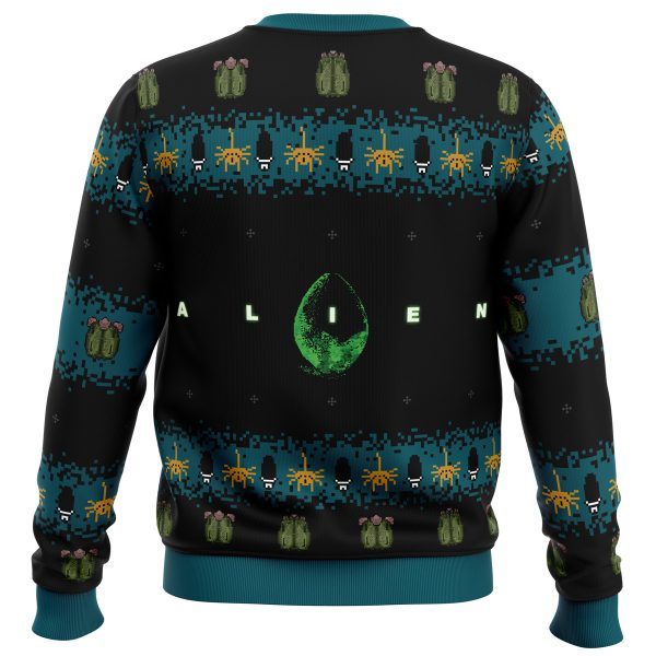 Free Hugs Alien Facehugger Ugly Christmas Sweater - Image 4