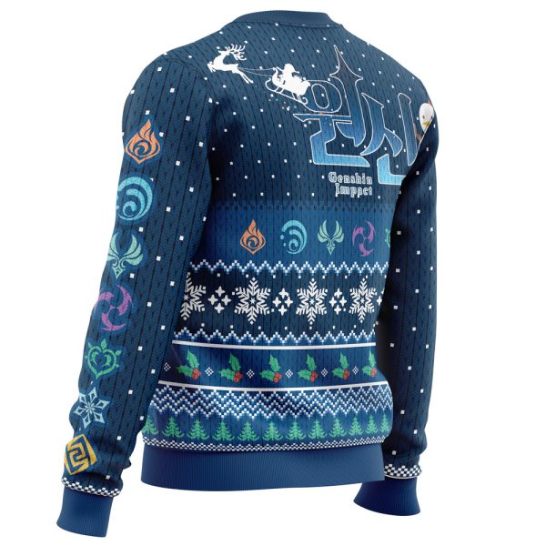 Happy Holidays Genshin Impact Ugly Christmas Sweater - Image 3