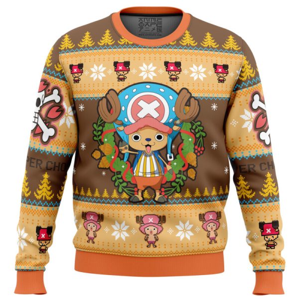 Christmas Tony Chopper One Piece Ugly Christmas Sweater - Image 5