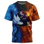 Burning Fire Shoto My Hero Academia T-Shirt - Image 3