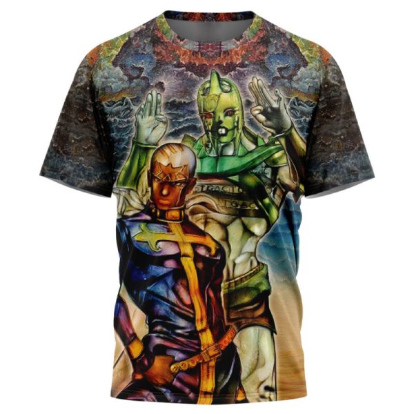 Trippy Enrico Pucci C-Moon Jojo's Bizarre Adventure T-Shirt - Image 3