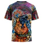 Trippy Guido Mista Six Bullets Jojo's Bizarre Adventure T-Shirt - Image 3