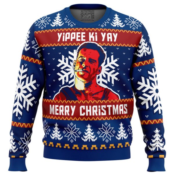 Yippee Ki Yay Die Hard Ugly Christmas Sweater - Image 3
