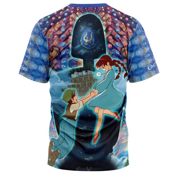 Trippy Castle in the Sky Studio Ghibli T-Shirt - Image 2