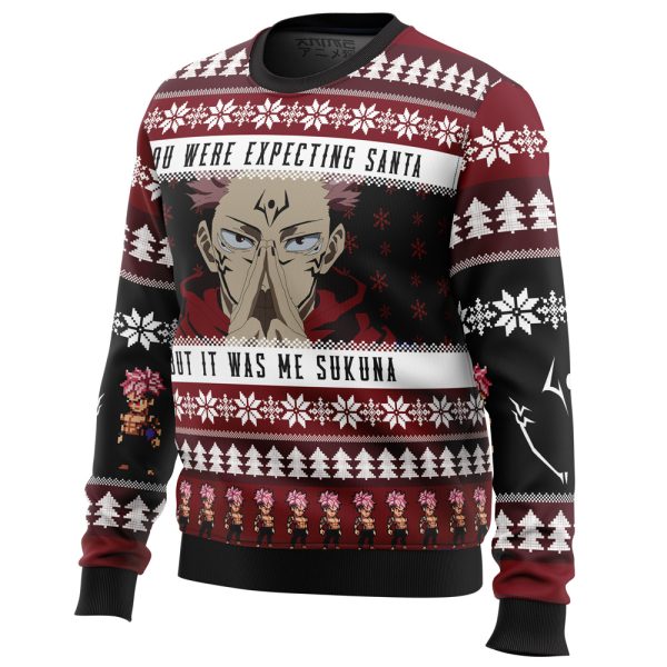 You Were Expecting Santa Sukuna Jujutsu Kaisen Ugly Christmas Sweater - Image 2