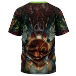 Trippy Princess Mononoke Studio Ghibli T-Shirt - Image 2