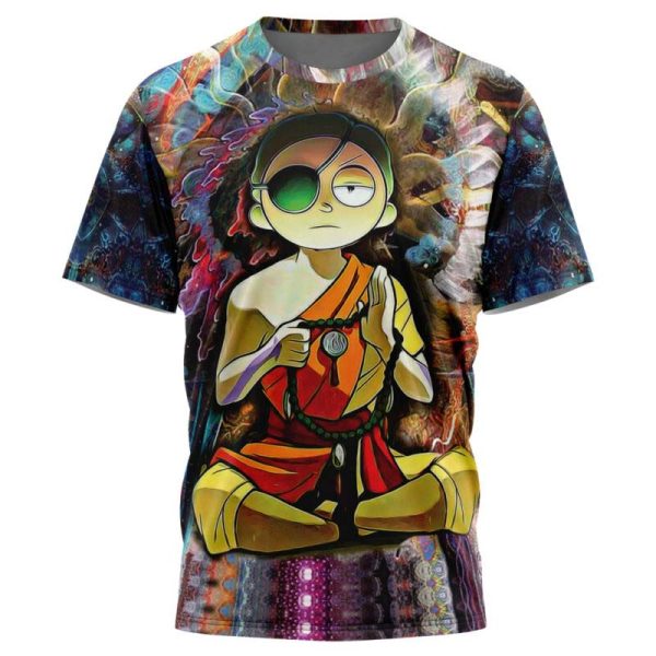 Rick and Morty Trippy Enlightened Morty T-Shirt - Image 3